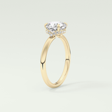 2.0 CT Cushion Cut Hidden Halo Lab-Grown Diamond Engagement Ring 5