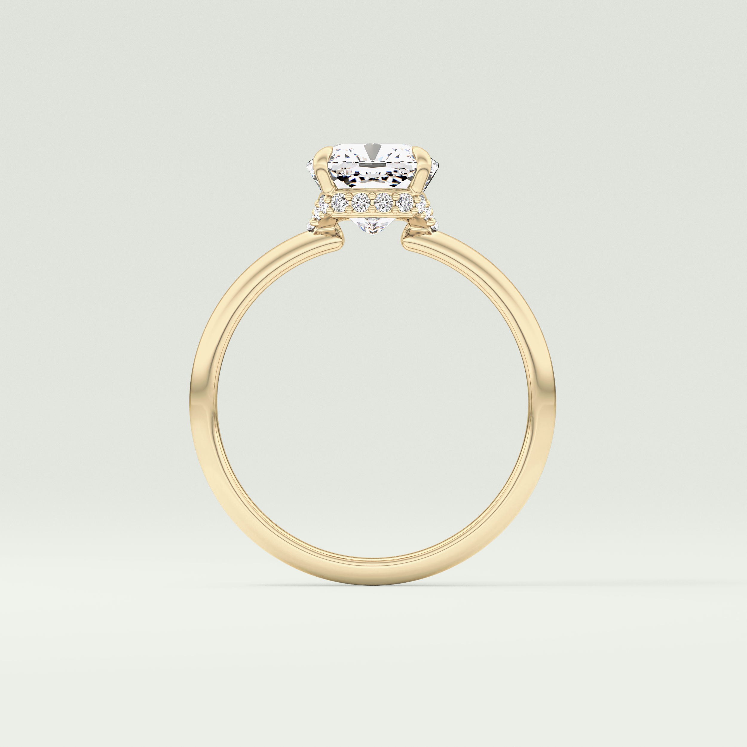 2.0 CT Cushion Cut Hidden Halo Lab-Grown Diamond Engagement Ring 6