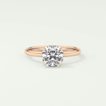 2.0 CT Cushion Cut Hidden Halo Lab-Grown Diamond Engagement Ring 7
