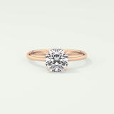2.0 CT Cushion Cut Hidden Halo Lab-Grown Diamond Engagement Ring 7