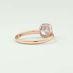 2.0 CT Cushion Cut Hidden Halo Lab-Grown Diamond Engagement Ring 8