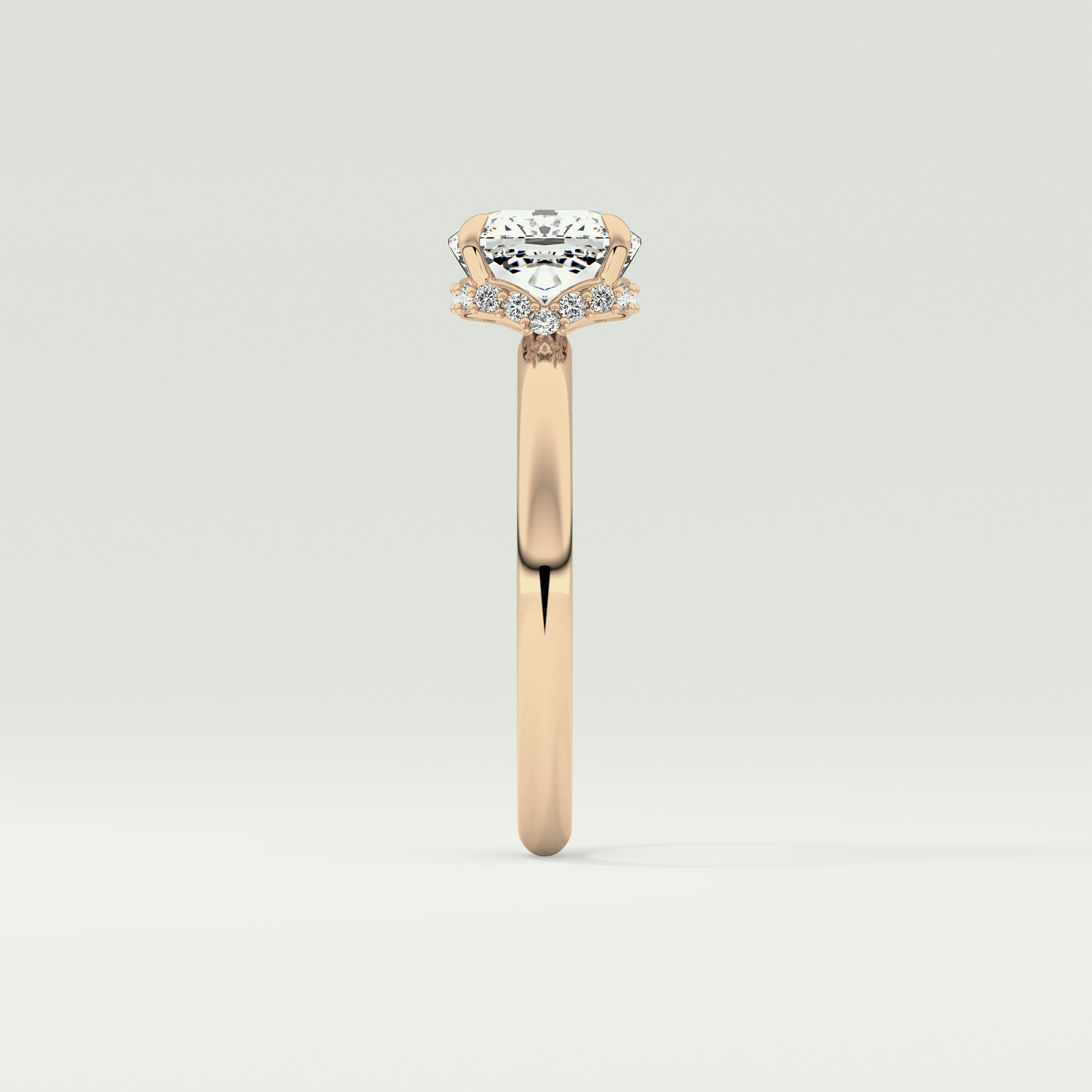 2.0 CT Cushion Cut Hidden Halo Lab-Grown Diamond Engagement Ring 10