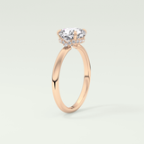 2.0 CT Cushion Cut Hidden Halo Lab-Grown Diamond Engagement Ring 11