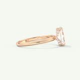 2.0 CT Emerald Cut Hidden Halo Moissanite Engagement Ring