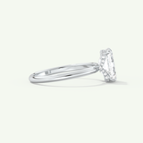 2.0 CT Emerald Cut Hidden Halo Lab-Grown Diamond Engagement Ring