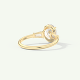 2.0 CT Oval Cut Three Stone Lab-Grown Diamond Engagement Ring