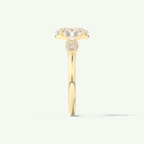 2.0 CT Oval Cut Three Stone Moissanite Engagement Ring