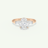 2.0 CT Oval Cut Three Stone Lab-Grown Diamond Engagement Ring