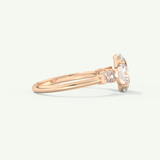2.0 CT Oval Cut Three Stone Moissanite Engagement Ring