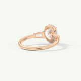 2.0 CT Oval Cut Three Stone Lab-Grown Diamond Engagement Ring