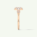 2.0 CT Oval Cut Three Stone Moissanite Engagement Ring