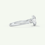2.0 CT Oval Cut Three Stone Moissanite Engagement Ring