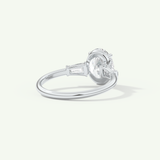 2.0 CT Oval Cut Three Stone Moissanite Engagement Ring
