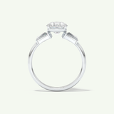 2.0 CT Oval Cut Three Stone Moissanite Engagement Ring
