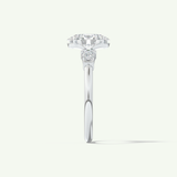 2.0 CT Oval Cut Three Stone Moissanite Engagement Ring