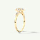 2.0 CT Oval Cut Three Stone Moissanite Engagement Ring