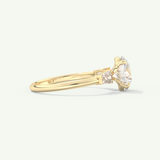 2.0 CT Round Cut Three Stone Moissanite Engagement Ring