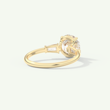 2.0 CT Round Cut Three Stone Lab-Grown Diamond Engagement Ring