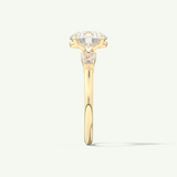 2.0 CT Round Cut Three Stone Lab-Grown Diamond Engagement Ring