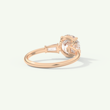 2.0 CT Round Cut Three Stone Lab-Grown Diamond Engagement Ring