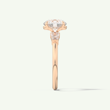 2.0 CT Round Cut Three Stone Moissanite Engagement Ring