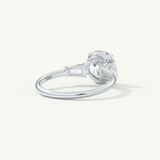 2.0 CT Round Cut Three Stone Moissanite Engagement Ring