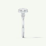 2.0 CT Round Cut Three Stone Moissanite Engagement Ring
