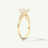 2.0 CT Cushion Cut Three Stone Lab-Grown Diamond Engagement Ring