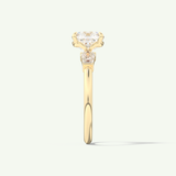 2.0 CT Cushion Cut Three Stone Lab-Grown Diamond Engagement Ring