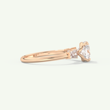 2.0 CT Cushion Cut Three Stone Lab-Grown Diamond Engagement Ring