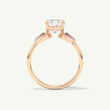 2.0 CT Cushion Cut Three Stone Lab-Grown Diamond Engagement Ring