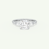 2.0 CT Cushion Cut Three Stone Lab-Grown Diamond Engagement Ring