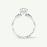 2.0 CT Cushion Cut Three Stone Lab-Grown Diamond Engagement Ring