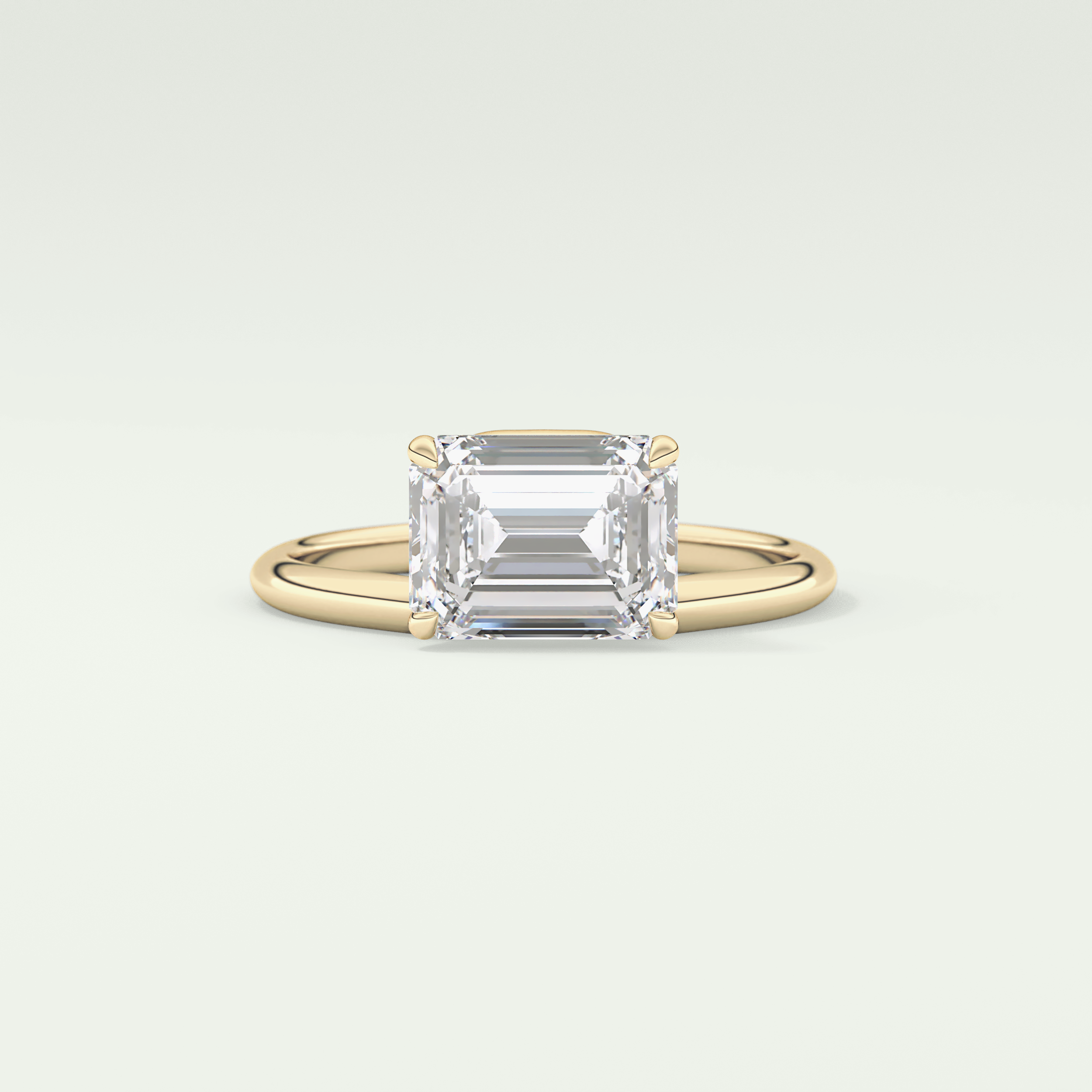 2 CT Emerald Cut Solitaire Moissanite Engagement Ring 1