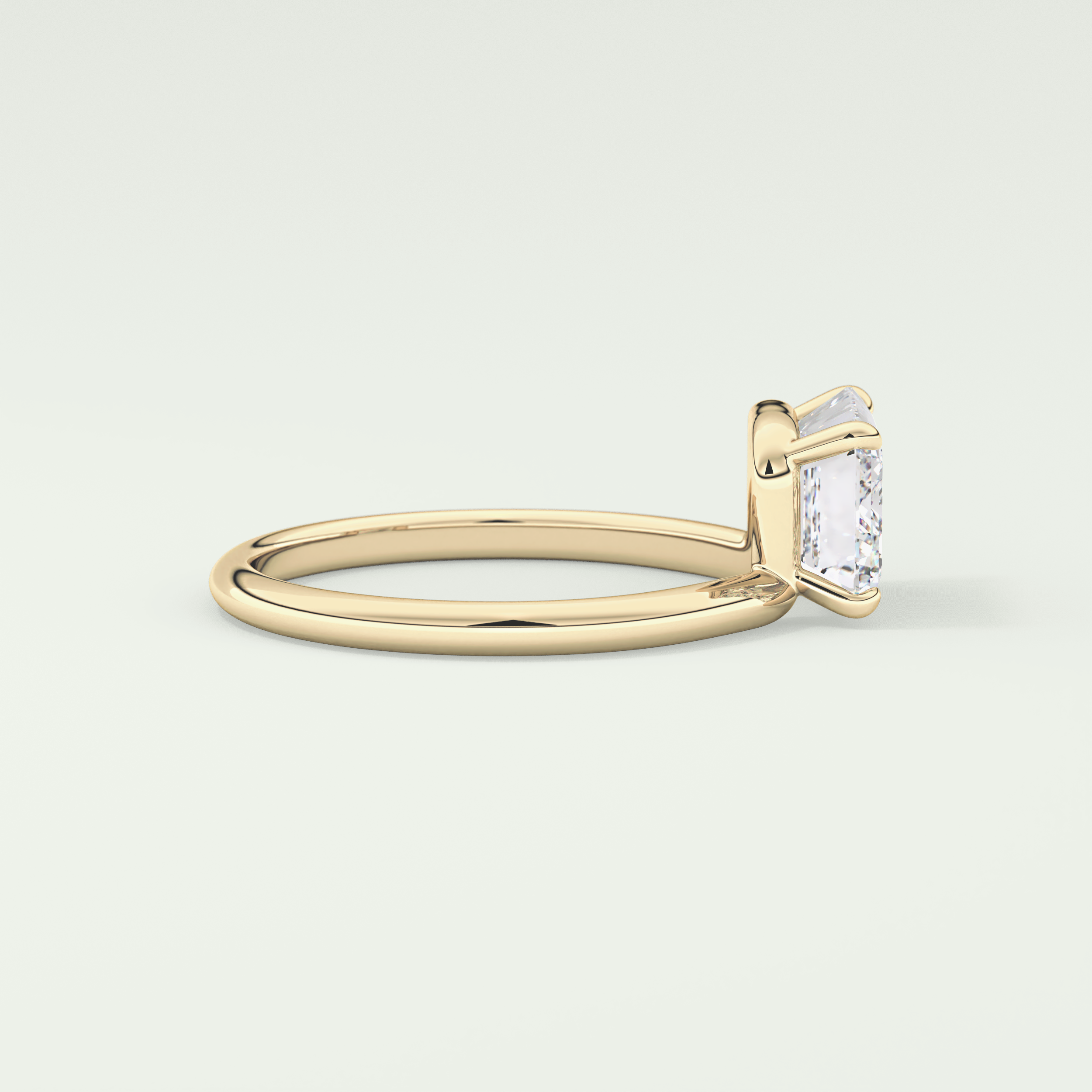 2.0 CT East West Emerald Cut Solitaire Lab-Grown Diamond Engagement Ring 3