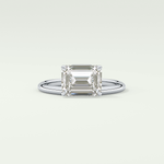 2.0 CT East West Emerald Cut Solitaire Lab-Grown Diamond Engagement Ring 13