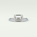 2.0 CT East West Emerald Cut Solitaire Lab-Grown Diamond Engagement Ring 13