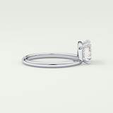 2.0 CT East West Emerald Cut Solitaire Lab-Grown Diamond Engagement Ring 15