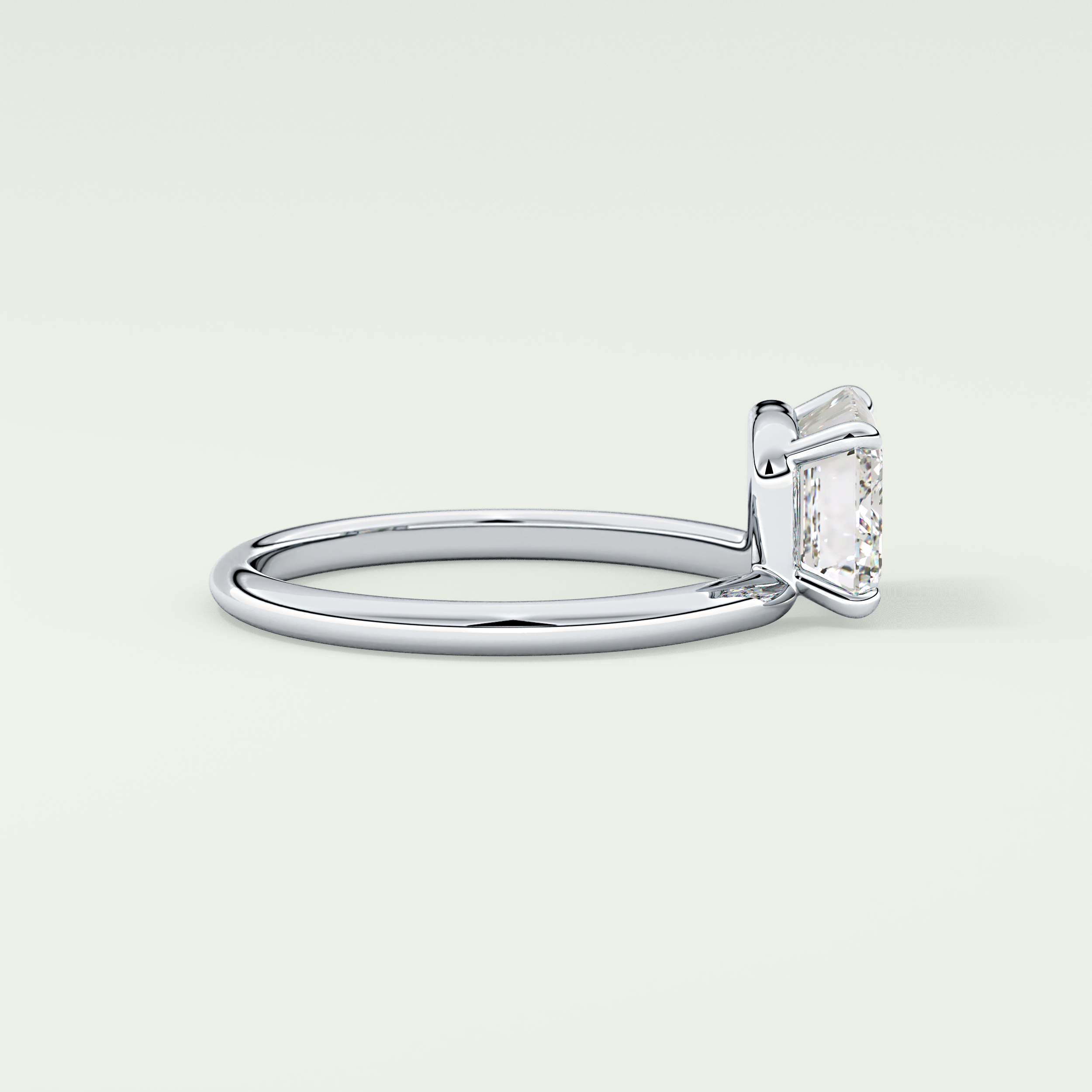 2.0 CT East West Emerald Cut Solitaire Lab-Grown Diamond Engagement Ring 15