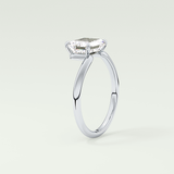 2.0 CT East West Emerald Cut Solitaire Lab-Grown Diamond Engagement Ring 17
