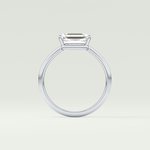 2.0 CT East West Emerald Cut Solitaire Lab-Grown Diamond Engagement Ring 18