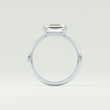 2.0 CT East West Emerald Cut Solitaire Lab-Grown Diamond Engagement Ring 18
