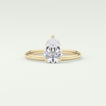 2.0 CT Pear Cut Solitaire Lab-Grown Diamond Engagement Ring 1