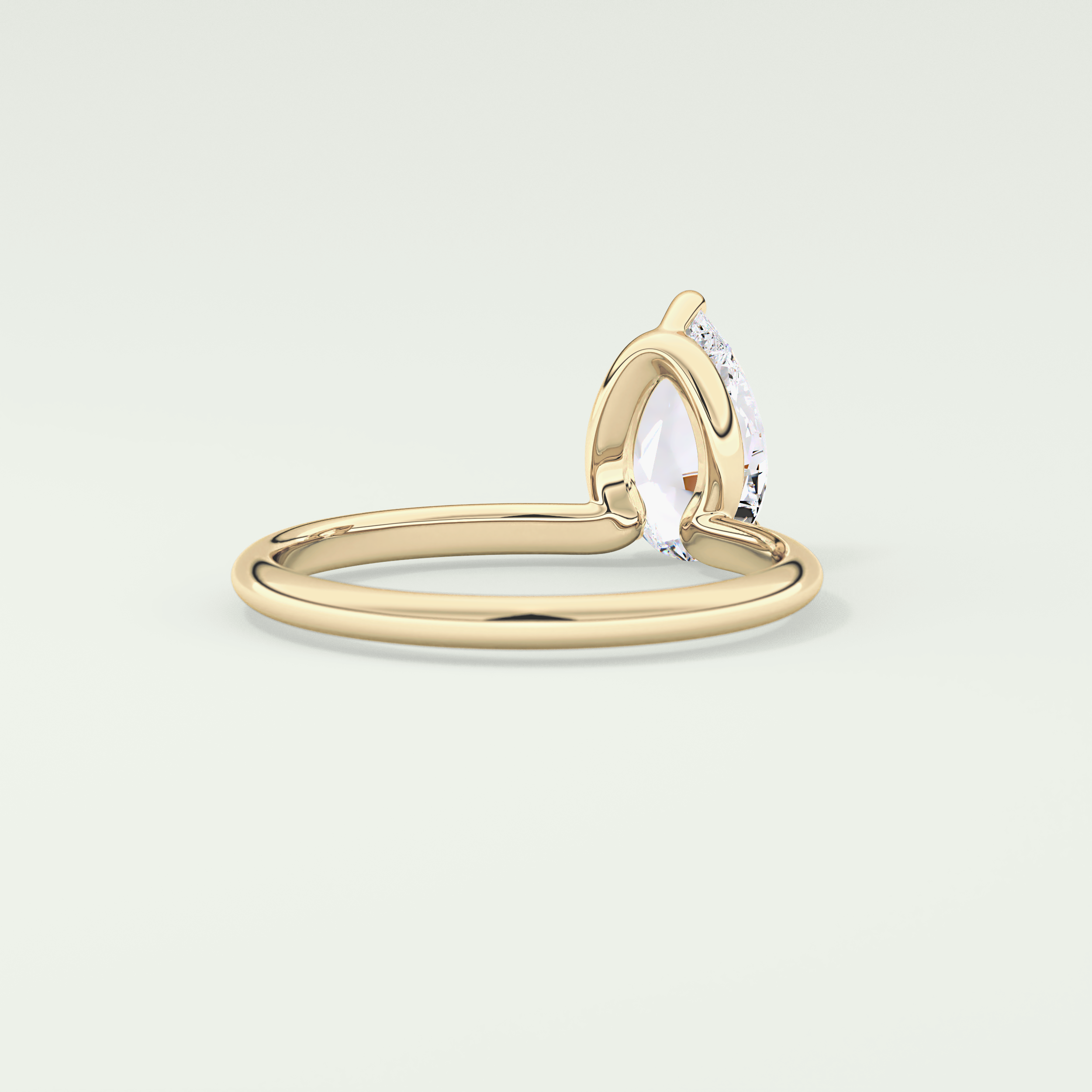 2.0 CT Pear Cut Solitaire Lab-Grown Diamond Engagement Ring 2