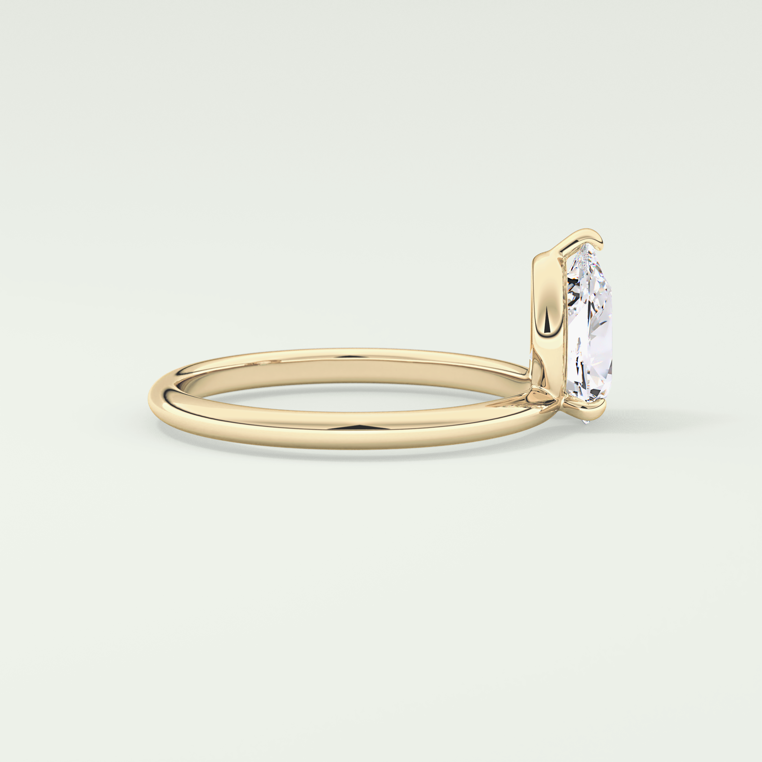 2.0 CT Pear Cut Solitaire Lab-Grown Diamond Engagement Ring 3