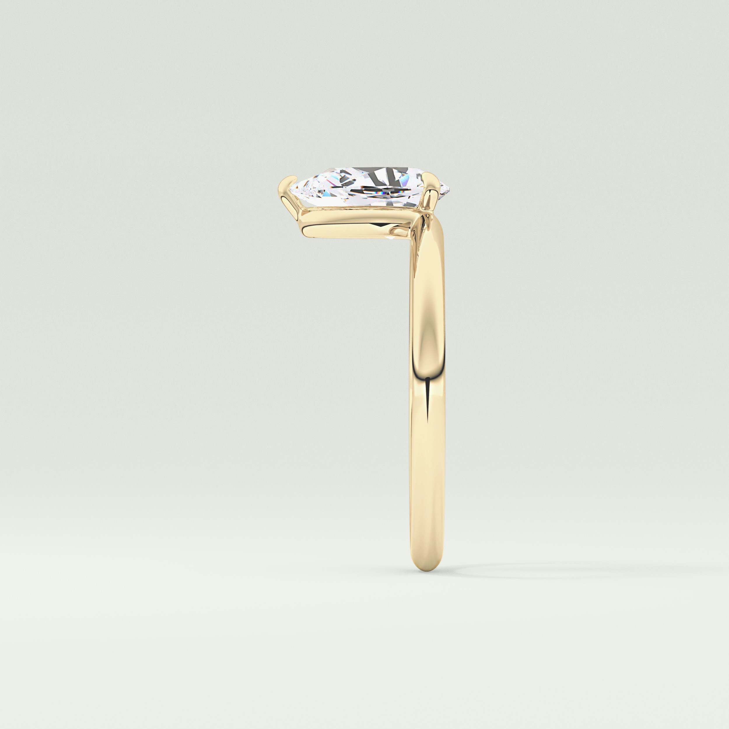 2.0 CT Pear Cut Solitaire Lab-Grown Diamond Engagement Ring 4