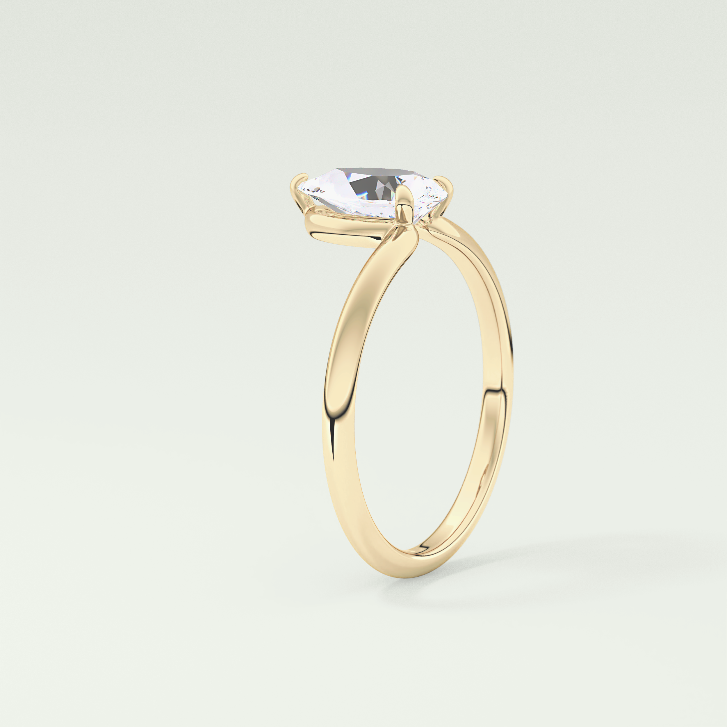 2.0 CT Pear Cut Solitaire Lab-Grown Diamond Engagement Ring 5