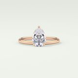 2.0 CT Pear Cut Solitaire Lab-Grown Diamond Engagement Ring 7