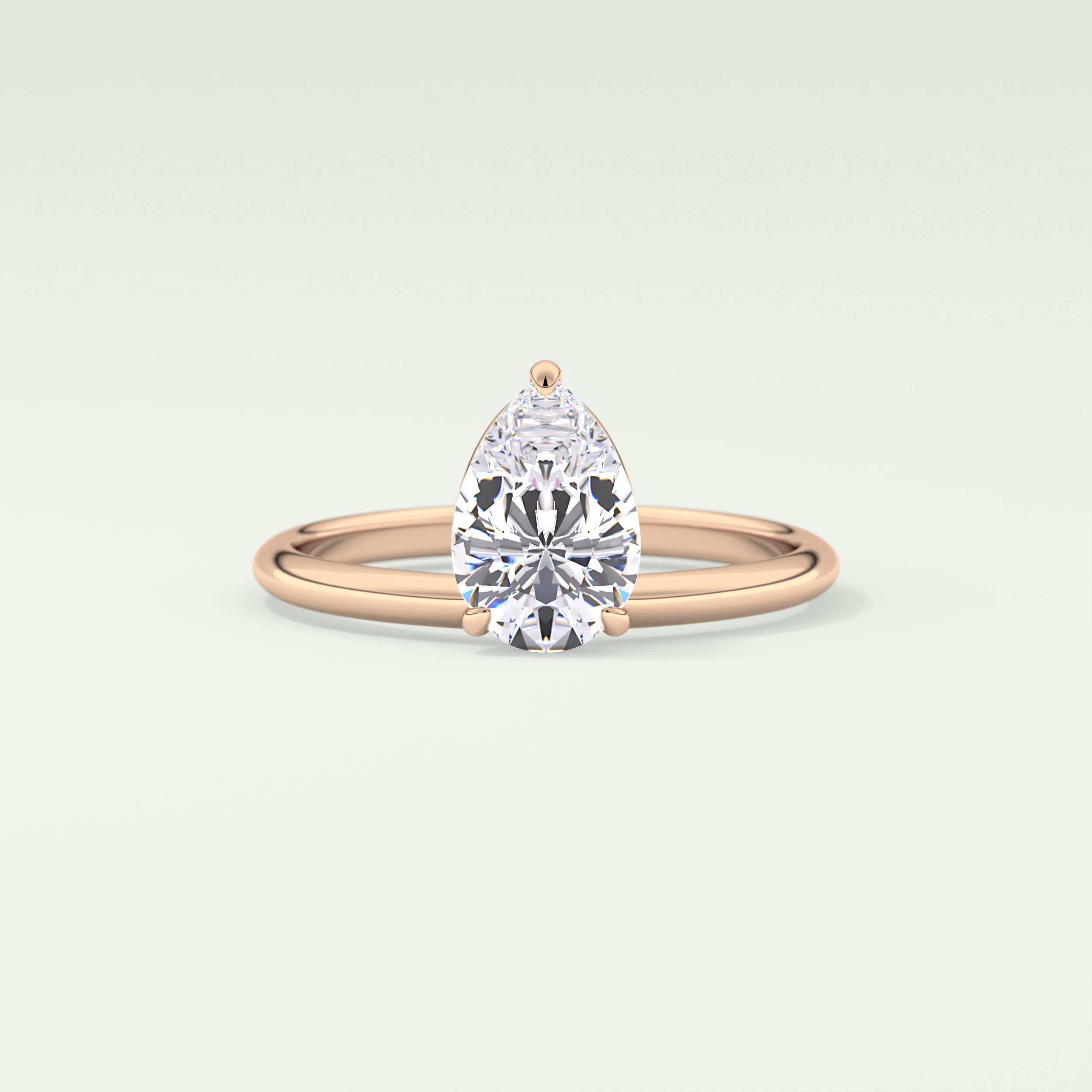 2.0 CT Pear Cut Solitaire Lab-Grown Diamond Engagement Ring 7