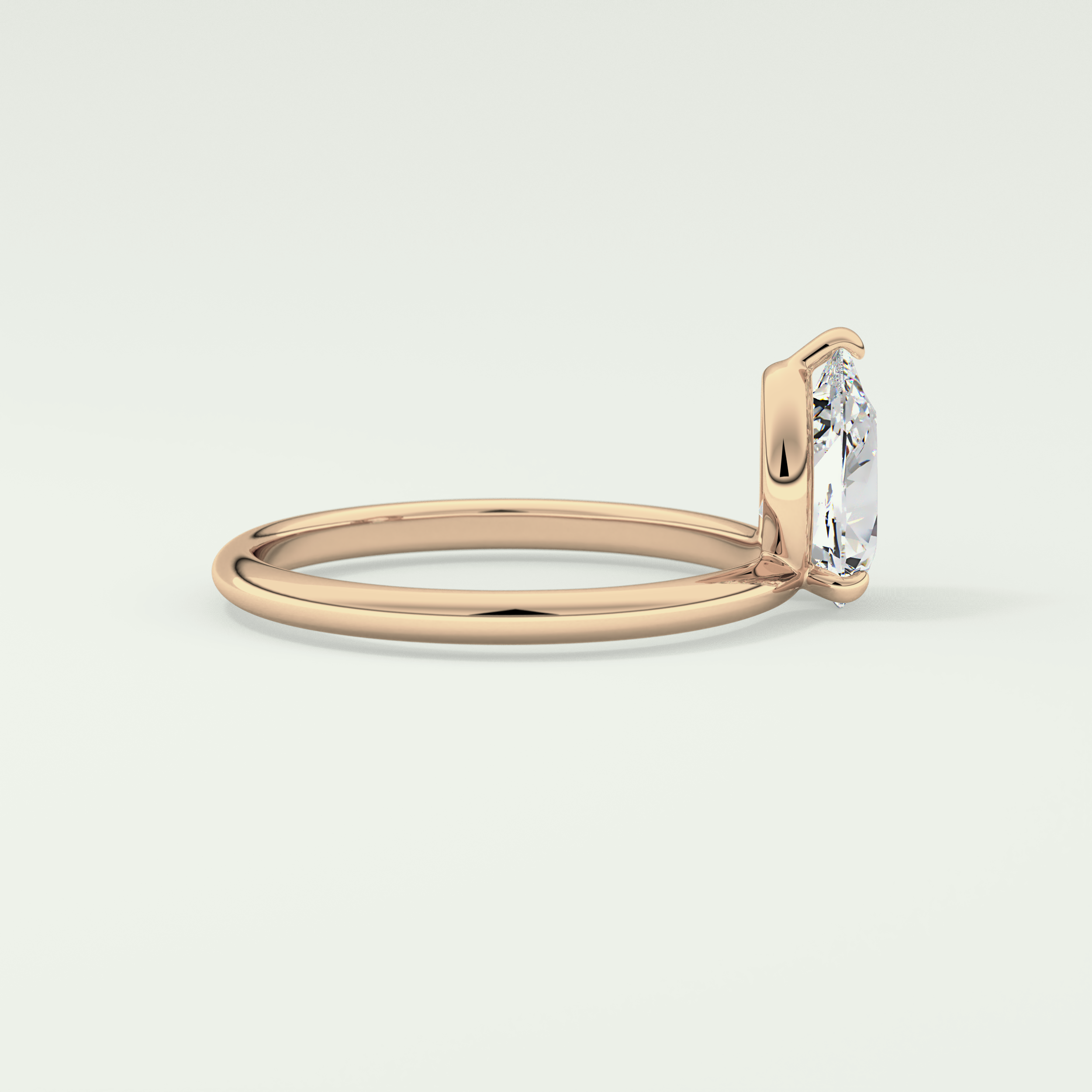 2.0 CT Pear Cut Solitaire Lab-Grown Diamond Engagement Ring 9